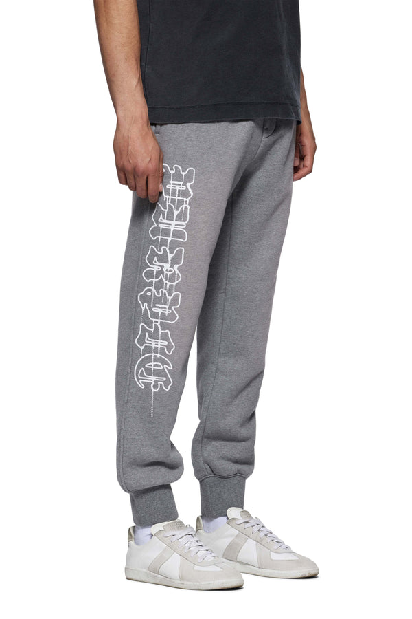 Purple Brand Gothic Drip Sweatpants Gray