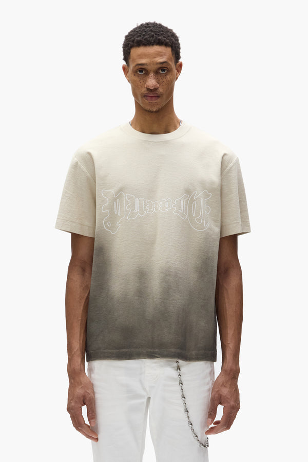 purple brand Gothic Outline Tee Beige