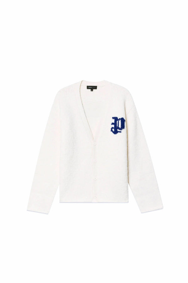 Purple Brand Gothic Wordmark Cardigan Light Indigo