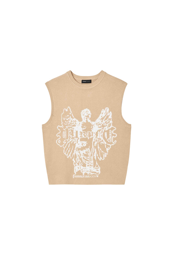 Purple Brand Guardian Sweater Vest Tan