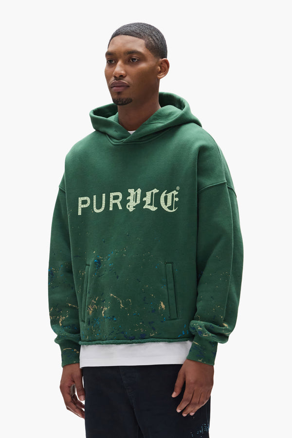 Purple Brand Half & Half Hoodie Green