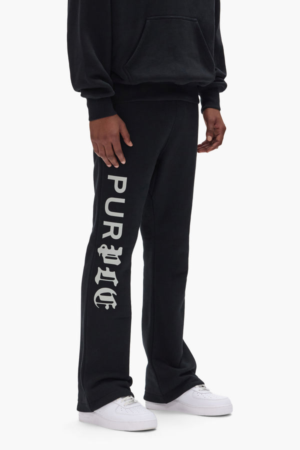 Purple Brand Half & Half Sweatpant Black