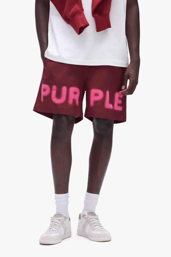 Purple Brand Halftone Swim Short Red
