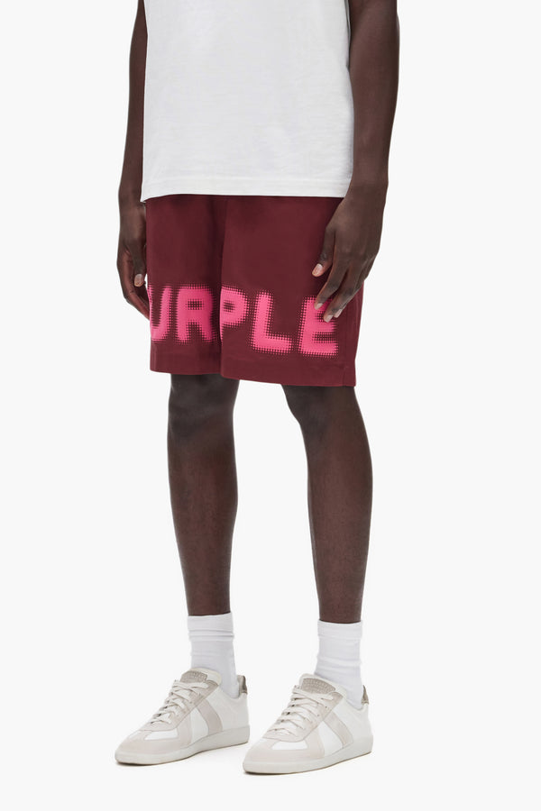 Purple Brand Halftone Swim Short Red