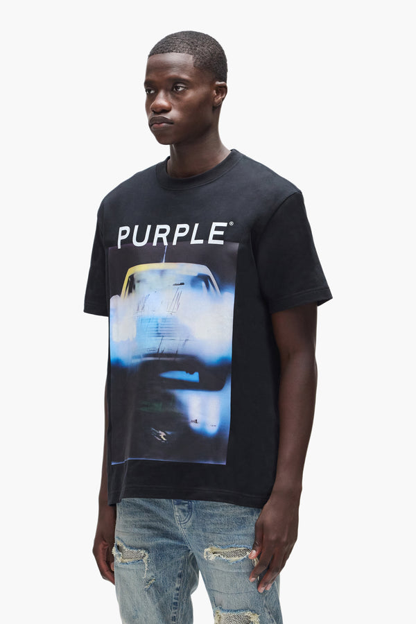 Purple Brand Headlights Tee Black
