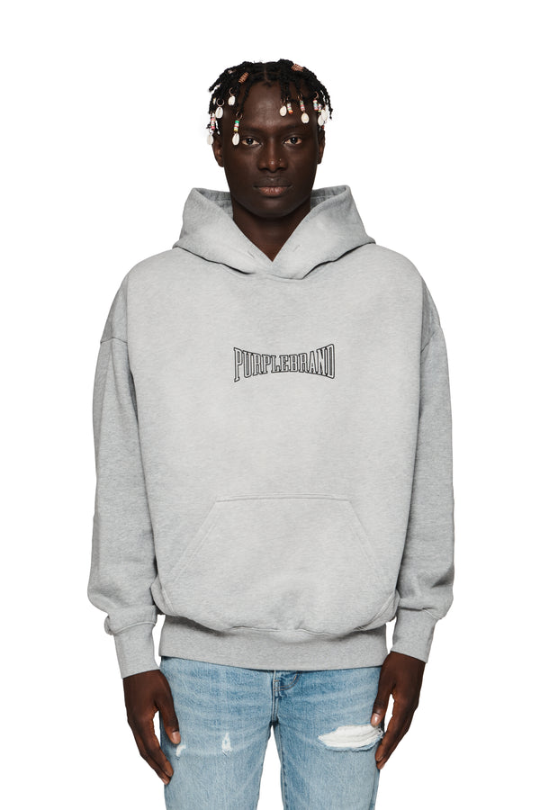 purple brand Heavyweight Hoodie Gray