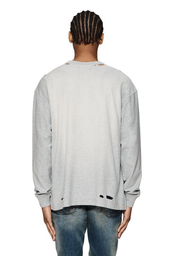 Purple Brand Heavyweight Long Sleeve T-Shirt Gray