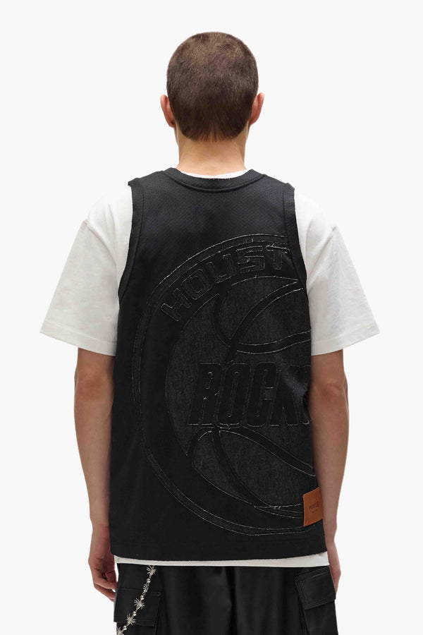 Purple Brand Houston Rockets Mesh Jersey Black