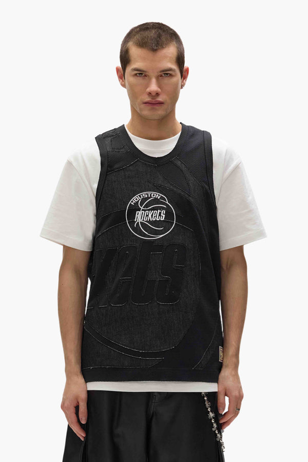 purple brand Houston Rockets Mesh Jersey Black