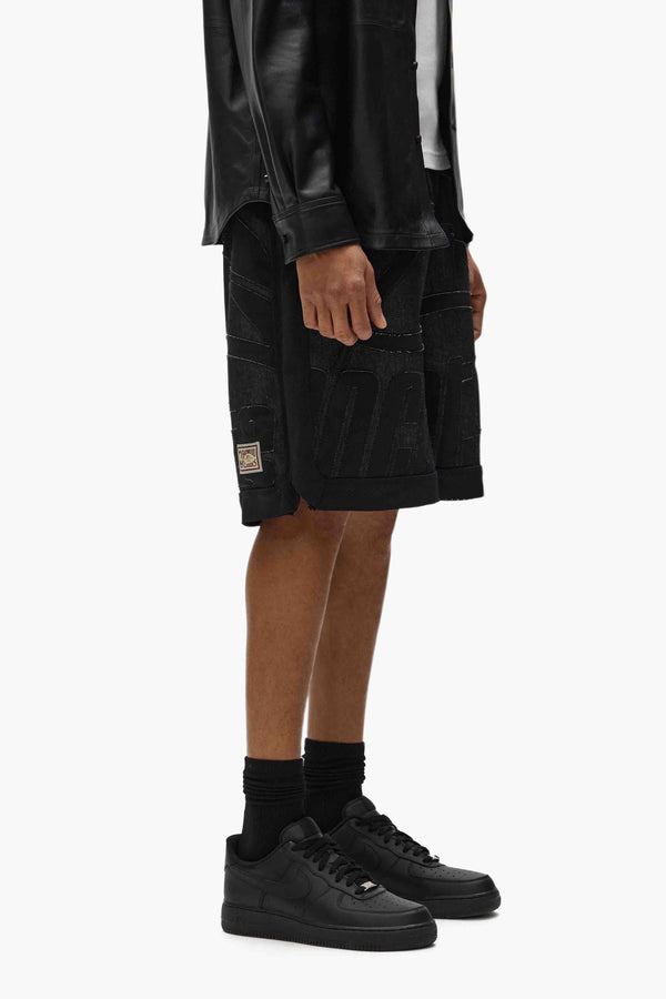 Purple Brand Houston Rockets Mesh Shorts Black