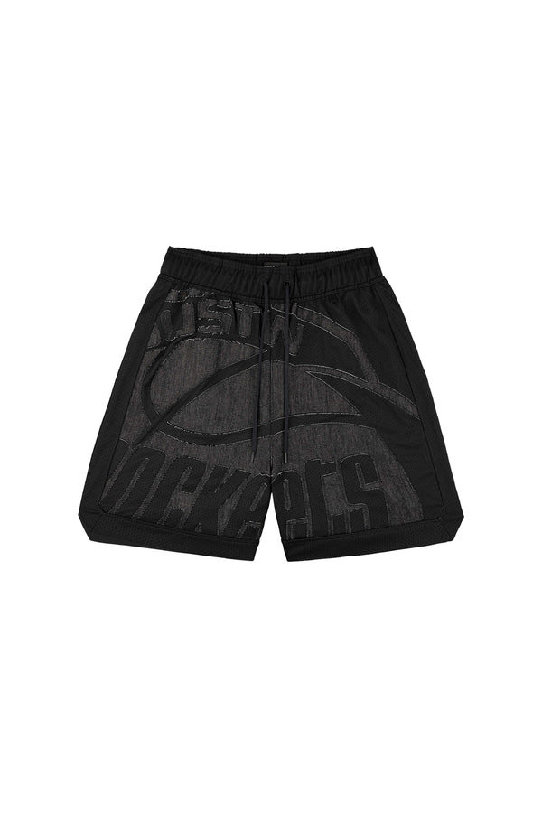 Purple Brand Houston Rockets Mesh Shorts Black
