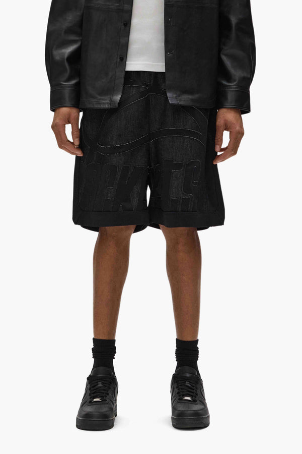 purple brand Houston Rockets Mesh Shorts Black