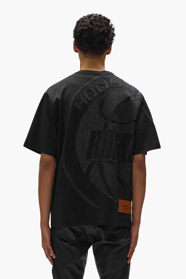 Purple Brand Houston Rockets Mesh Tee Black