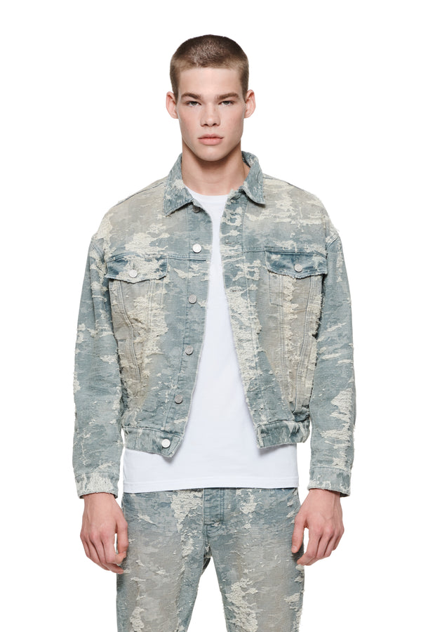 purple brand Jacquard Vintage Jacket Light Indigo