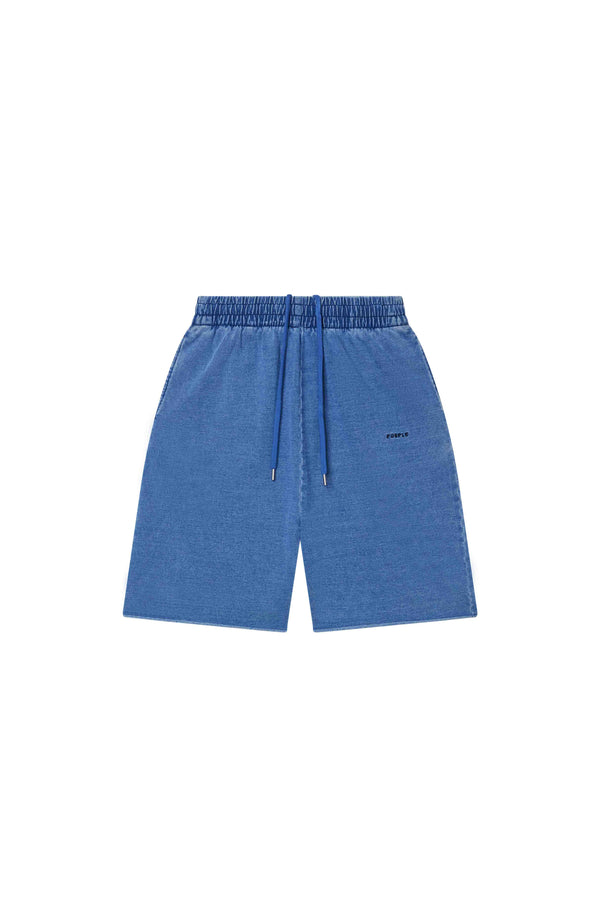 Purple Brand Knit Jersey Shorts Blue