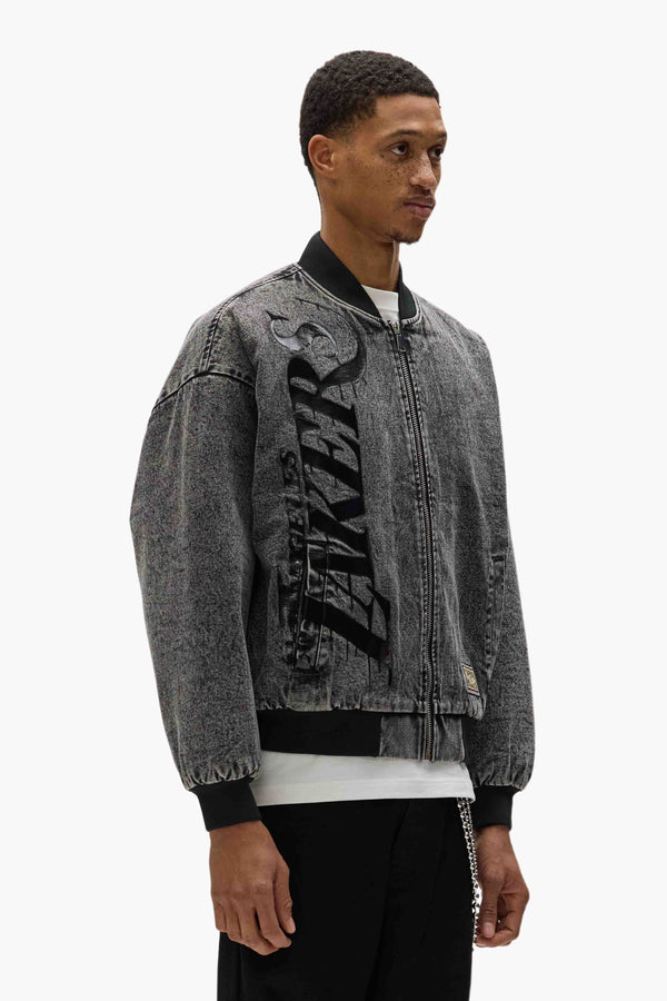 Purple Brand LA Lakers Bomber Jacket Black