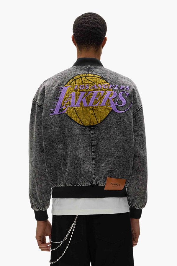 Purple Brand LA Lakers Bomber Jacket Black