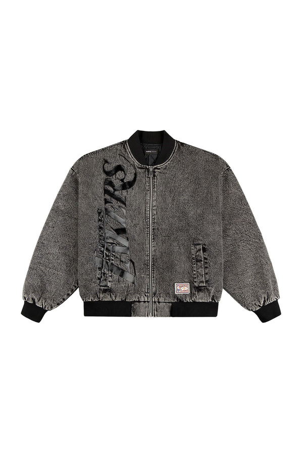 Purple Brand LA Lakers Bomber Jacket Black