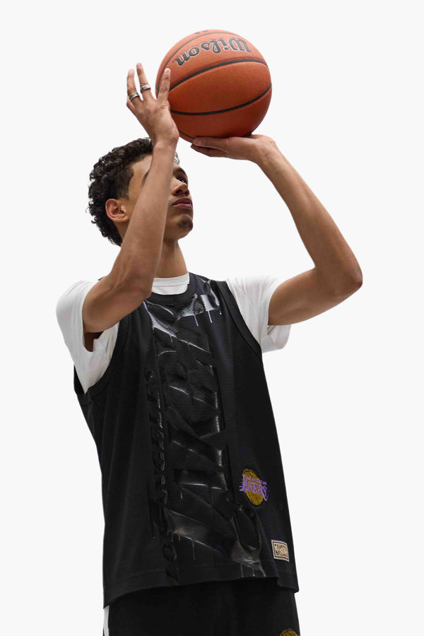 Purple Brand LA Lakers Mesh Jersey Black