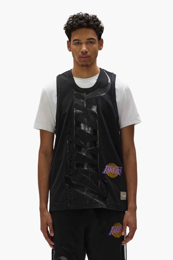 purple brand LA Lakers Mesh Jersey Black