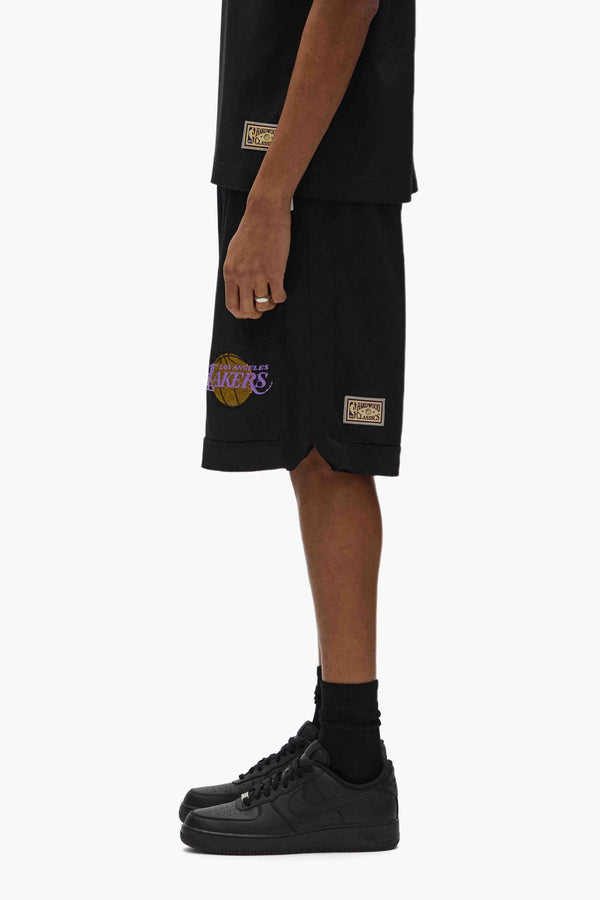 Purple Brand LA Lakers Mesh Shorts Black