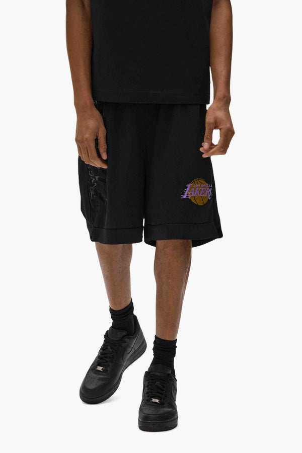 Purple Brand LA Lakers Mesh Shorts Black