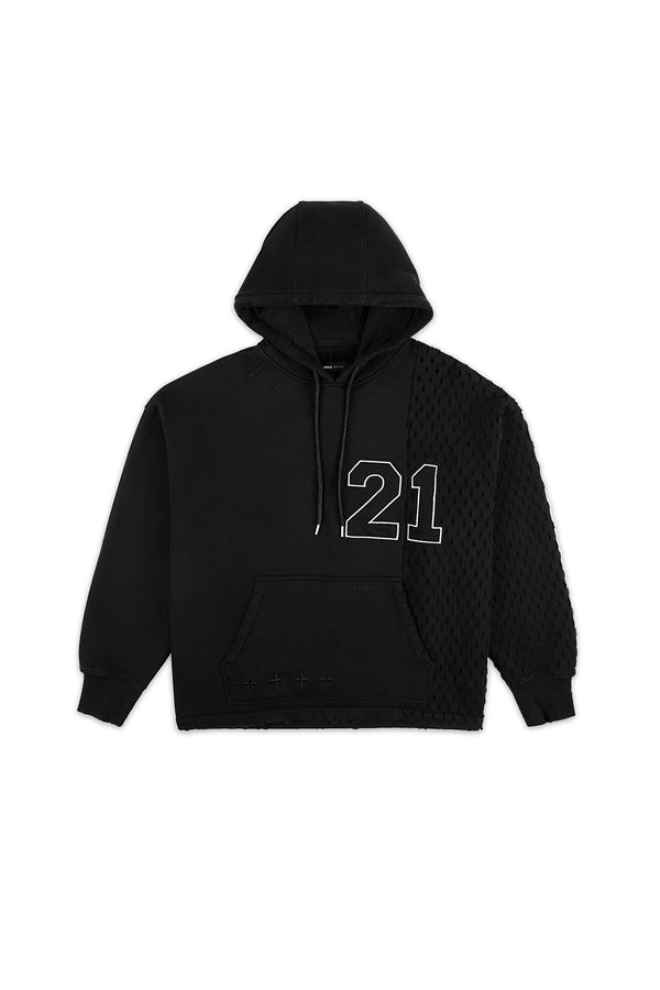 purple brand Major League Hoodie Black