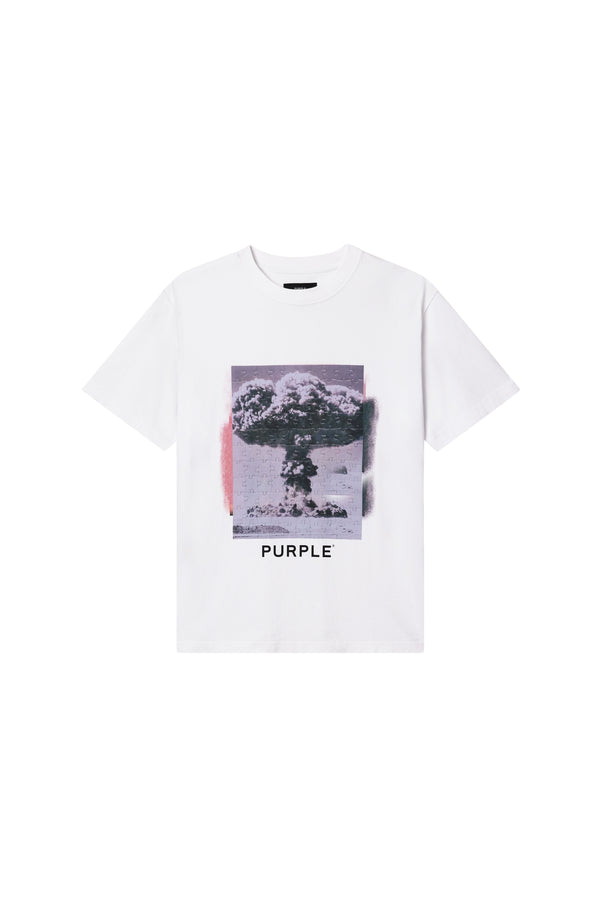 Purple Brand Melt Down Tee Light Indigo