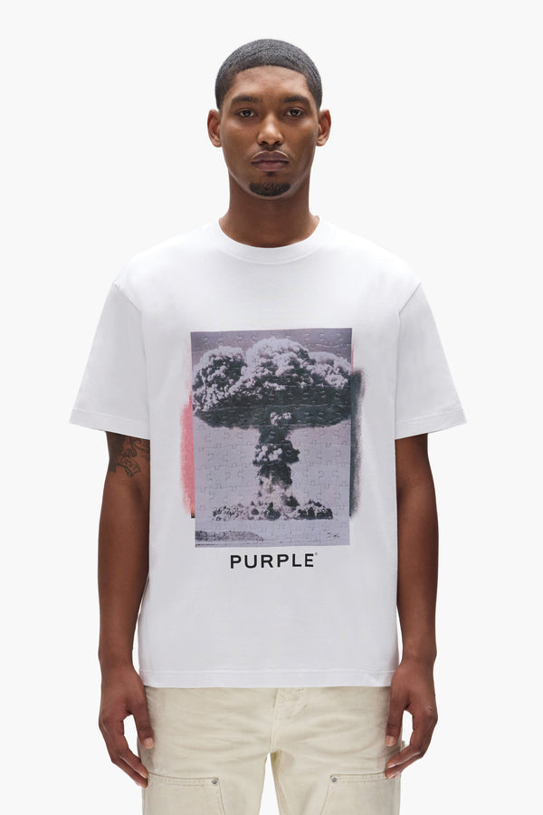 purple brand Melt Down Tee Light Indigo