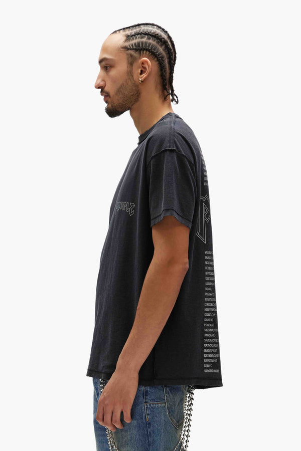 Purple Brand Metal Back Tee Black