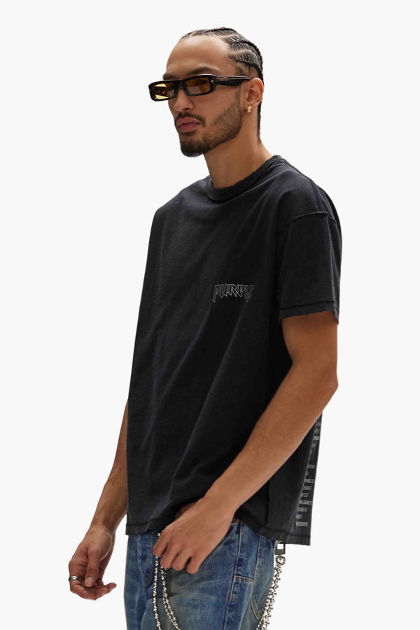 Purple Brand Metal Back Tee Black