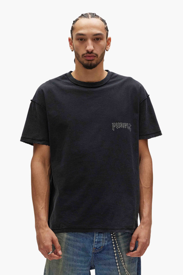 purple brand Metal Back Tee Black