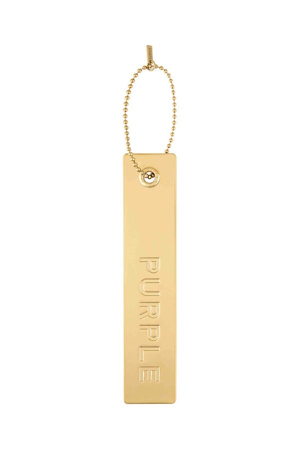 purple brand Metal Hang Tag - Gold Gold