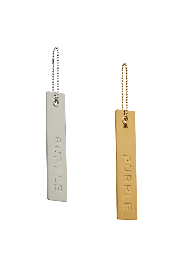 Purple Brand Metal Hang Tag - Silver Silver