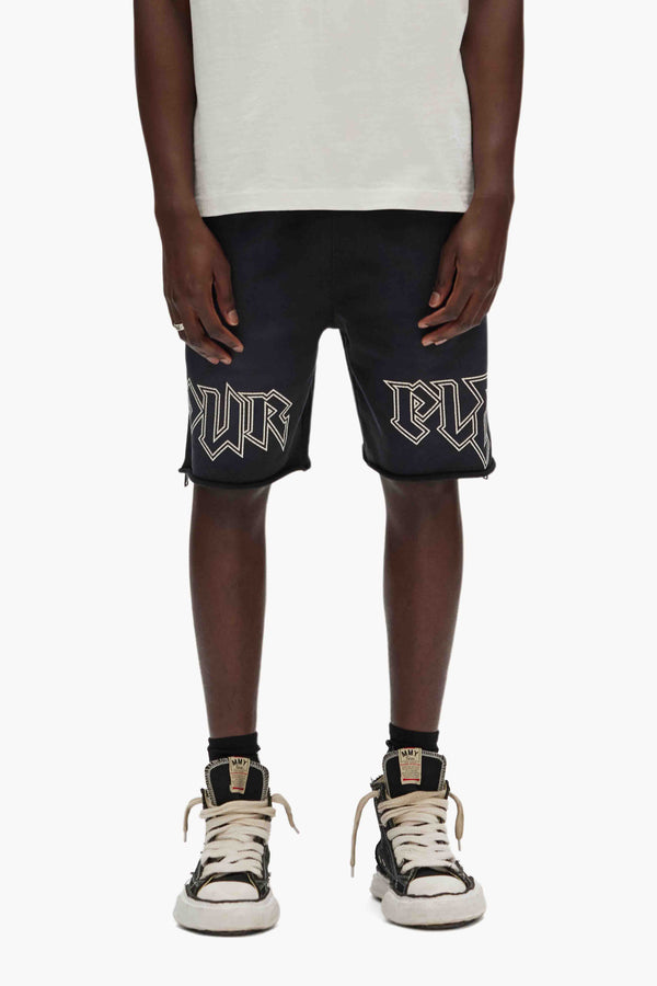 purple brand Metal Shorts Black