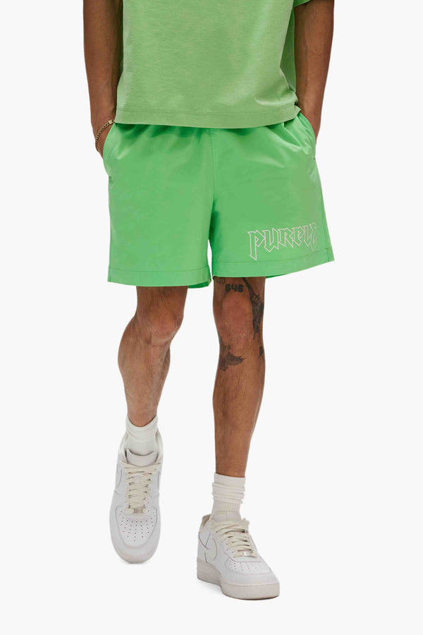 Purple Brand Metal Swim Shorts Green
