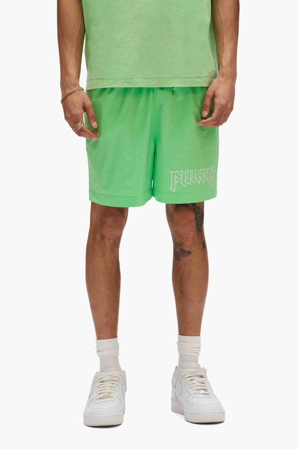 purple brand Metal Swim Shorts Green