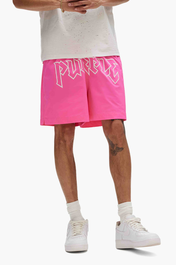 Purple Brand Metal Swim Shorts Pink