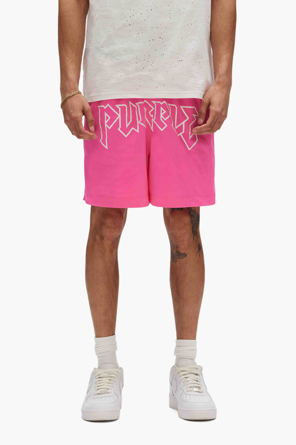 purple brand Metal Swim Shorts Pink