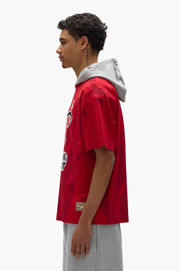 Purple Brand Miami Heat Mesh Tee Red