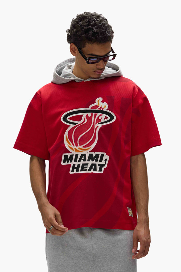 Purple Brand Miami Heat Mesh Tee Red