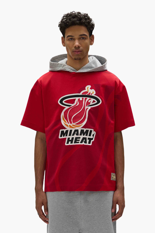 purple brand Miami Heat Mesh Tee Red