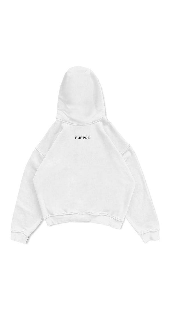 Purple Brand Monogram Puff Hoodie Light Indigo