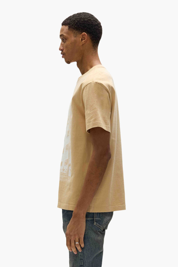 Purple Brand Newsprint Tee Beige