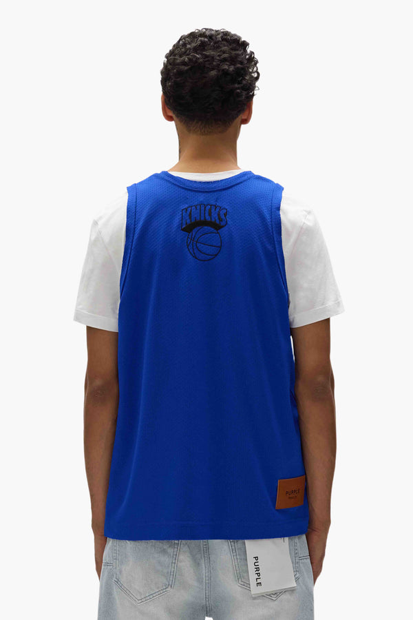 Purple Brand NY Knicks Mesh Jersey Blue