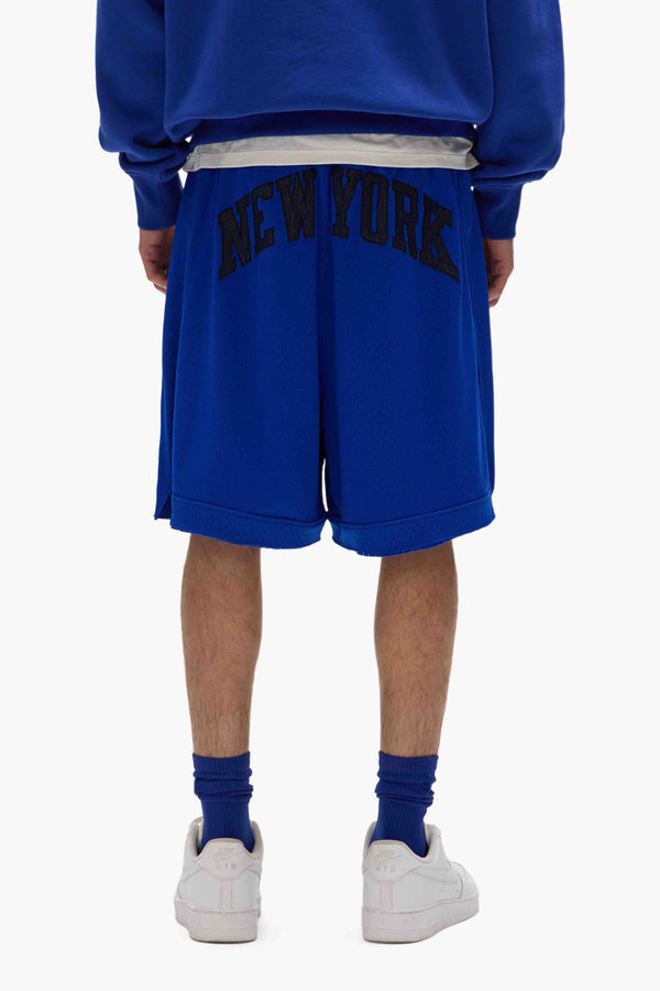 Purple Brand NY Knicks Mesh Shorts Blue