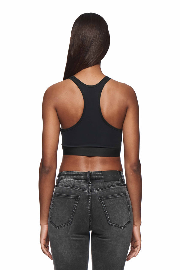 Purple Brand Nylon Knit Bralette Black