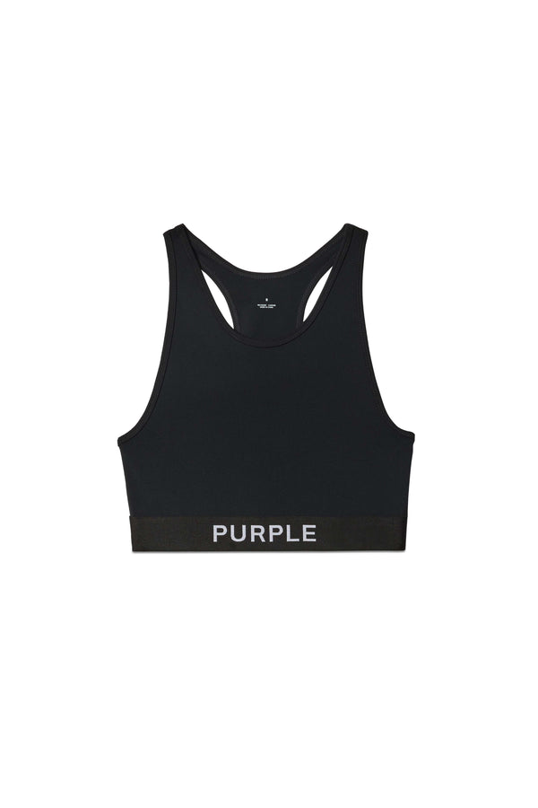 Purple Brand Nylon Knit Bralette Black