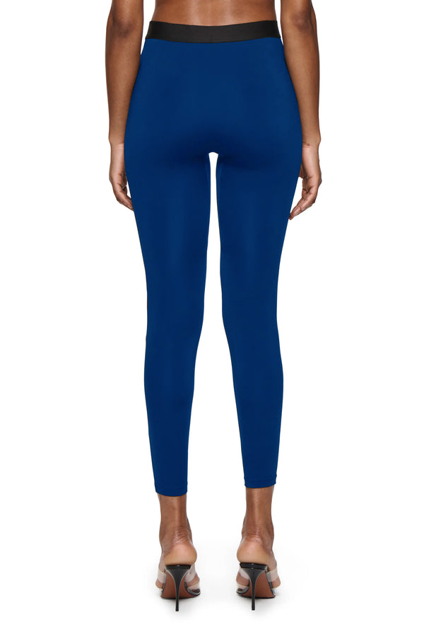 Purple Brand Nylon Knit Leggings Blue