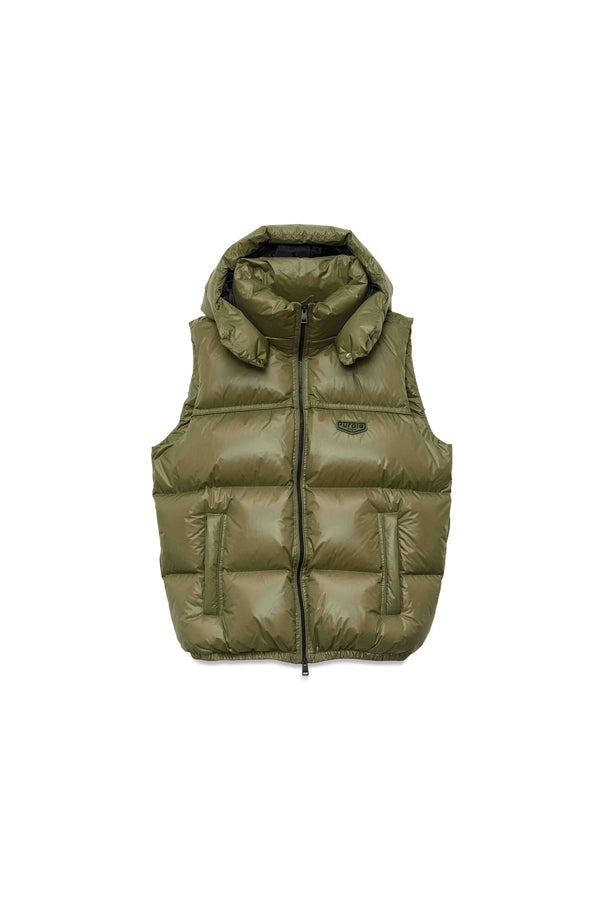 Purple Brand Nylon Puffer Vest Green